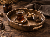سینی چوبی گردو مدل دفرمه