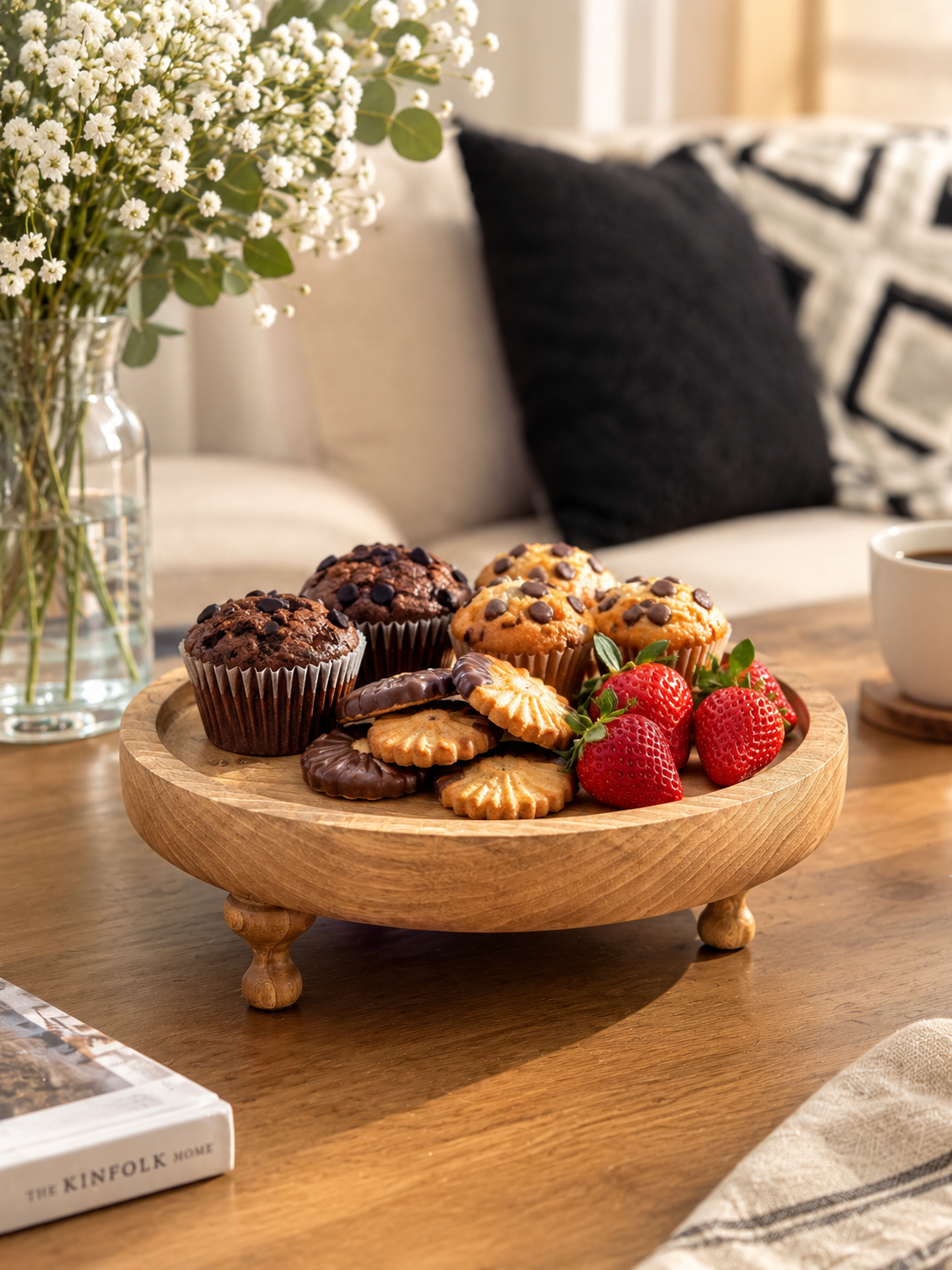 شیرینی خوری پایه دار چوبی