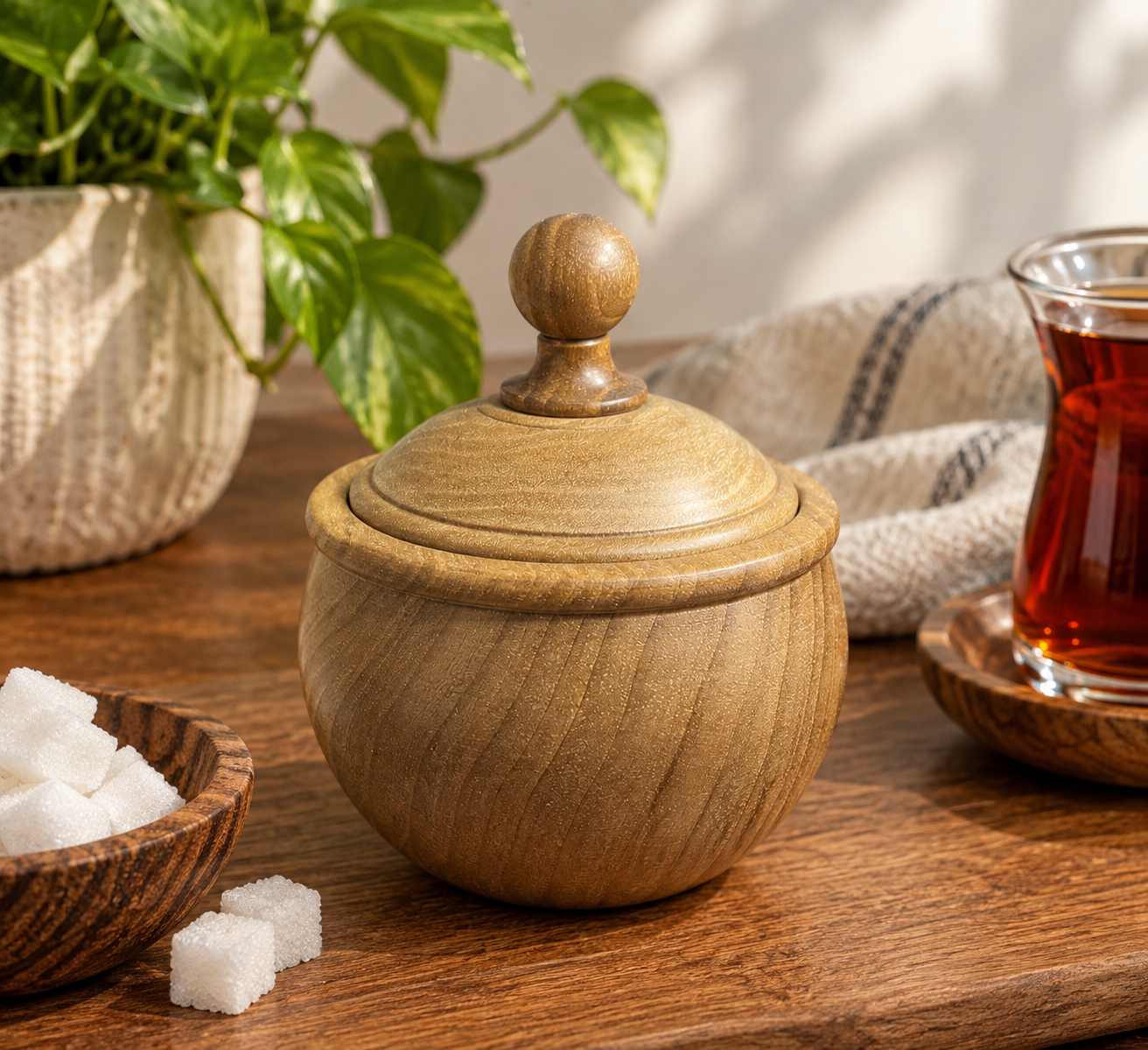 قندان چوبی گردو
