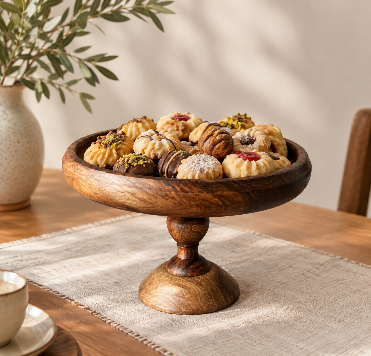 شیرینی خوری چوبی مدل منهنی