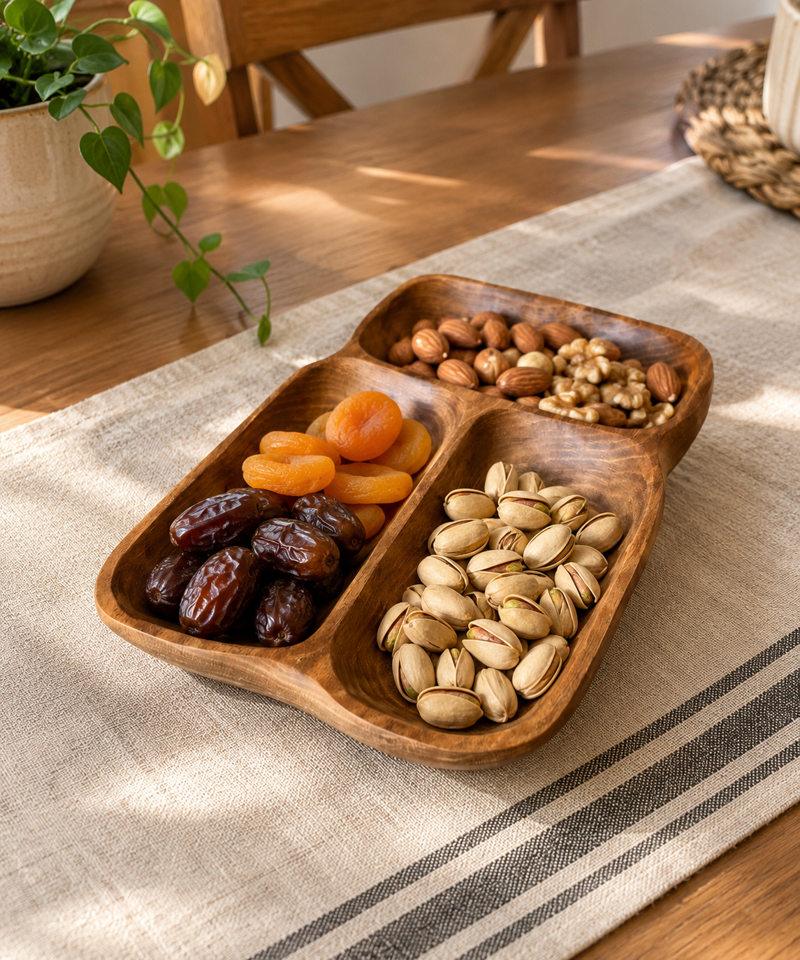 اردو خوری چوبی گردو 3 خونه